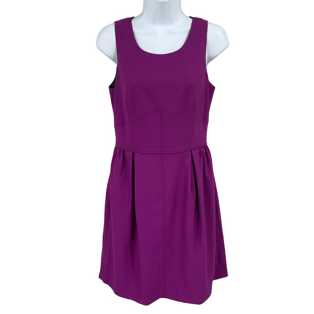 J.Crew Sheath Dress Womens 4 Purple Wool Blend Classic Minimalist Cocktail